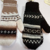 Alpaca Double and Reversible Mittens