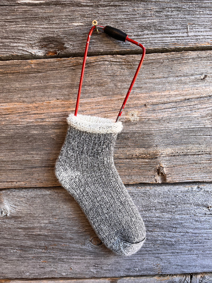 Mottled Grey Terry Ankle