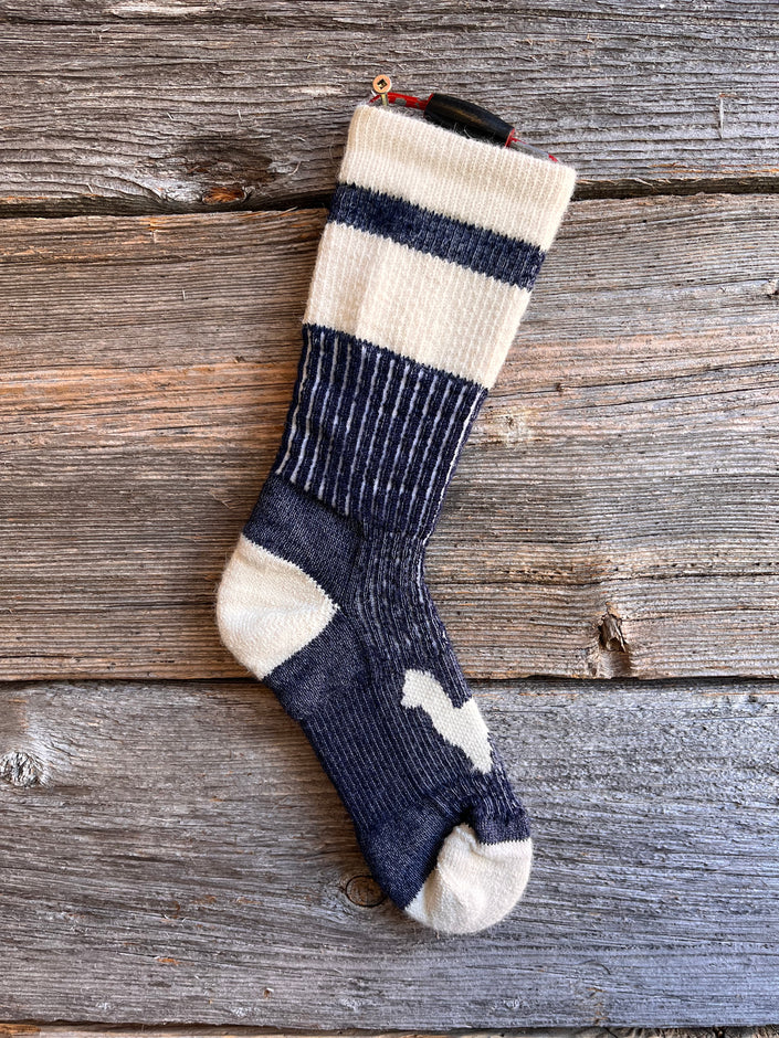 Denim Cream Alpaca Work Socks