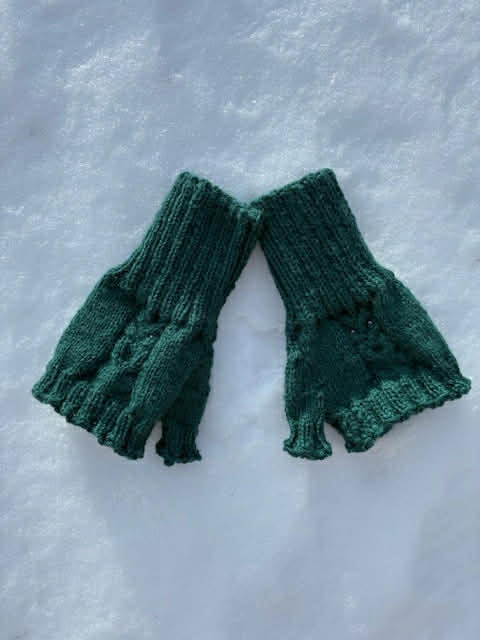 Owl Fingerless Mittens