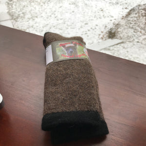 Brown Terry Thermal Alpaca Socks