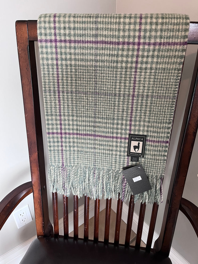 Plaid Alpaca Blend Throw