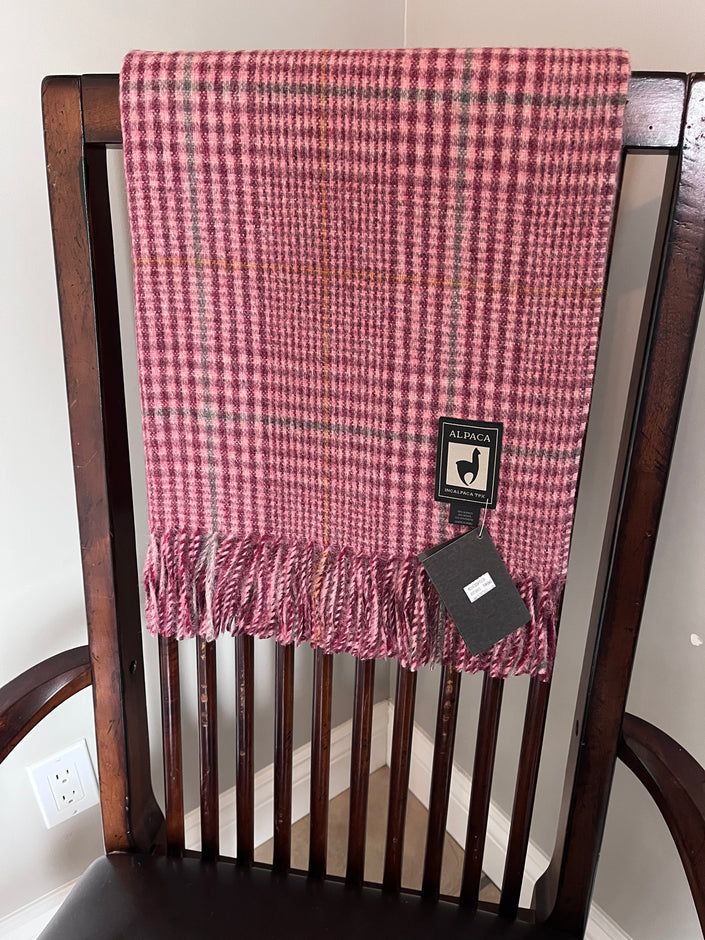 Plaid Alpaca Blend Throw